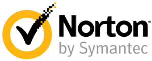 Norton by Symantec logo with yellow circle and black checkmark